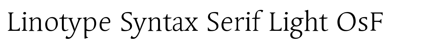 Linotype Syntax Serif Light OsF image